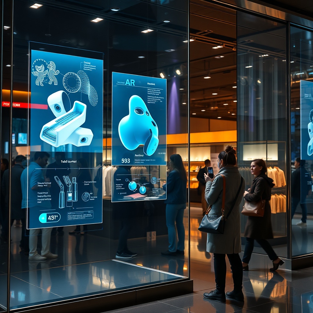 طراحی ویترین‌های هوشمند با استفاده از فناوری‌های نوین (AR و IoT)