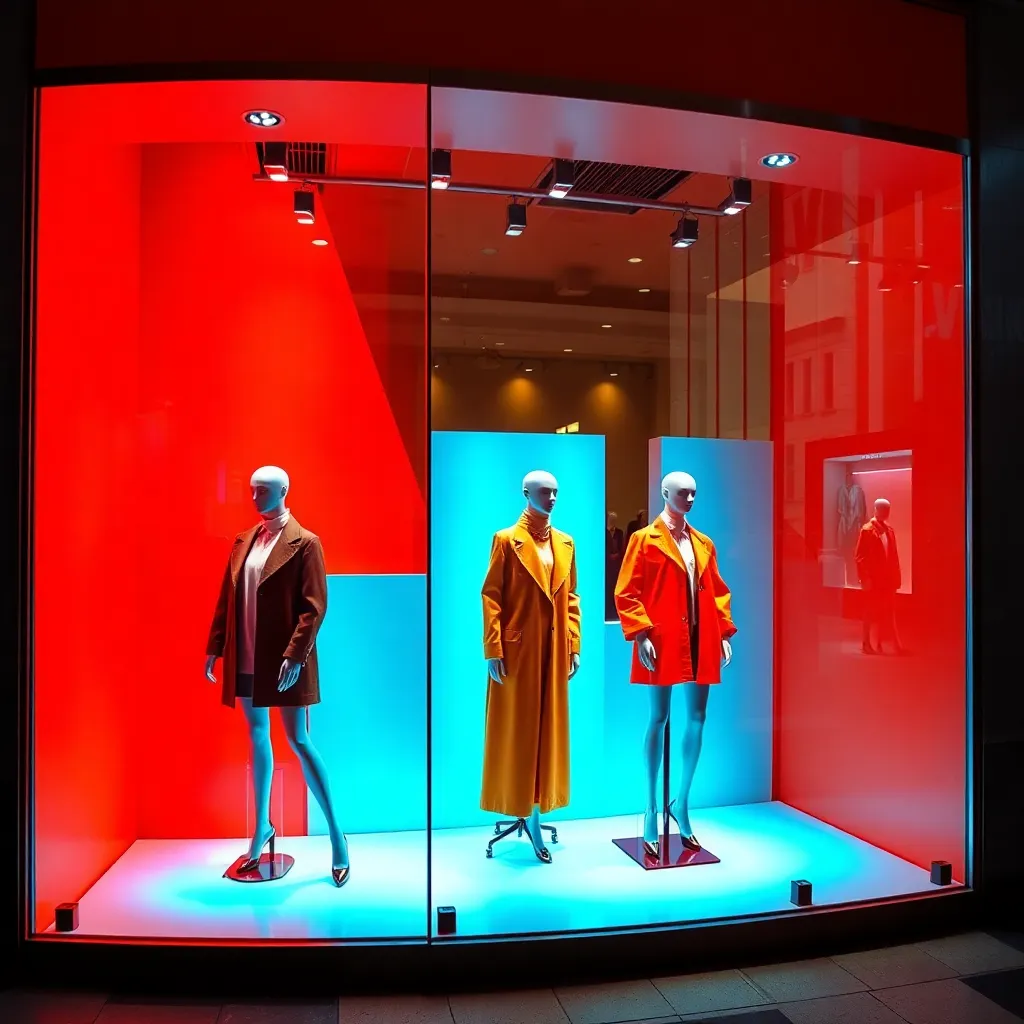 تأثیر ترکیب رنگ‌ها در ویترین