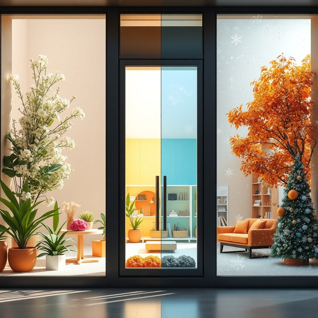 تأثیر مناسبت‌ها و فصل‌ها بر طراحی ویترین‌های فروشگاهی