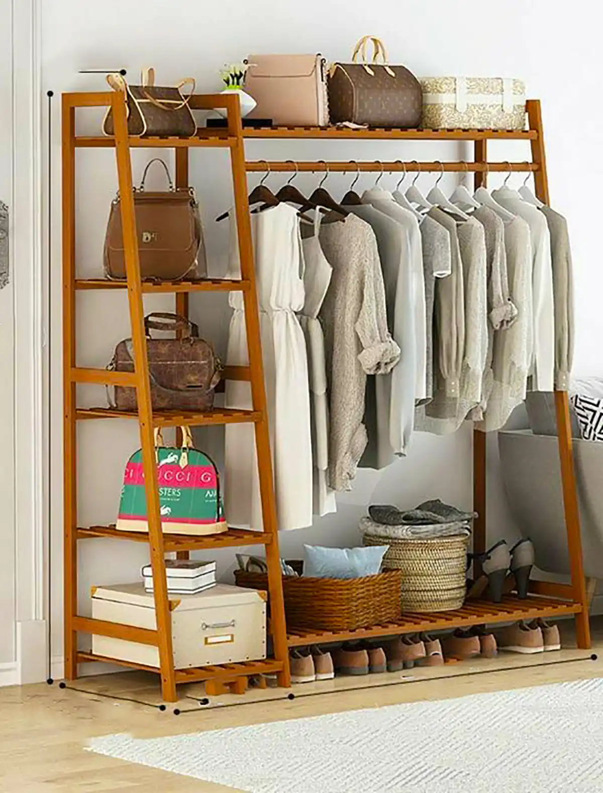 رگال چوبی مینیمال با پایه طبیعی- رگال محمدی