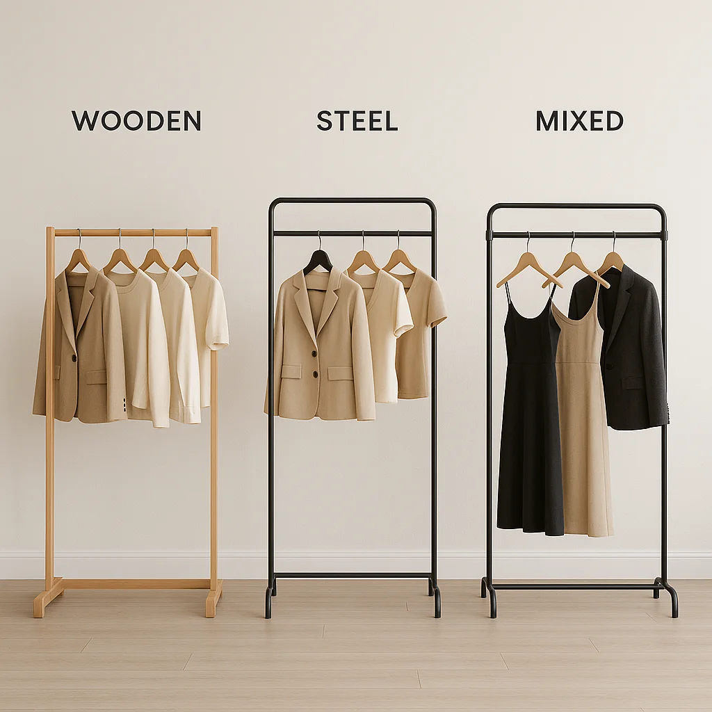 مقایسه رگال چوبی، فلزی و ترکیبی در طراحی داخلی فروشگاه - رگال محمدی